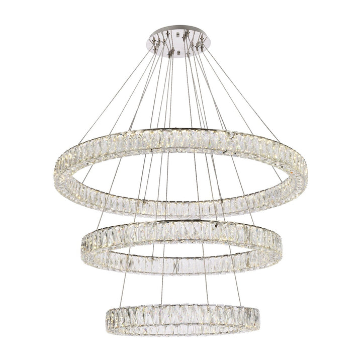 Monroe Crystal Chandelier (3503) in Chrome by Elegant