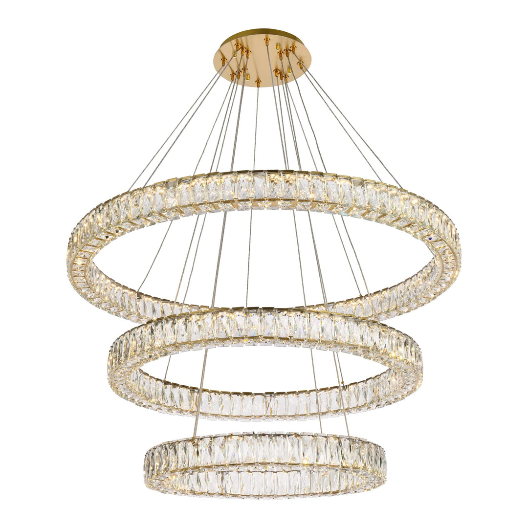 Monroe Crystal Chandelier (3503) in Gold by Elegant