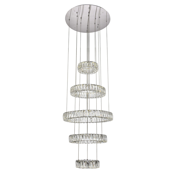 Monroe Crystal Chandelier (3503) in Chrome by Elegant