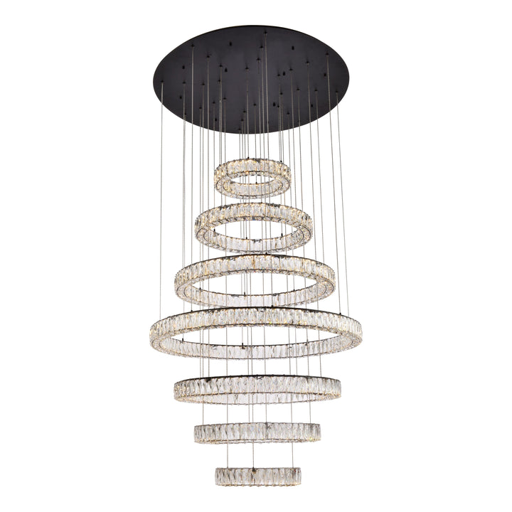 Monroe Crystal Chandelier (3503) in Black by Elegant