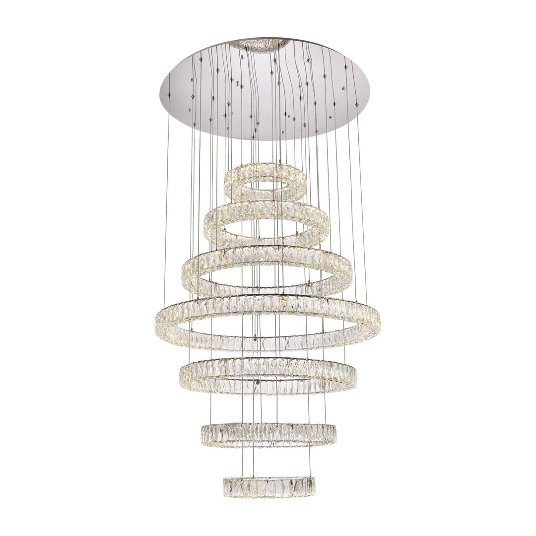 Monroe Crystal Chandelier (3503) in Chrome by Elegant