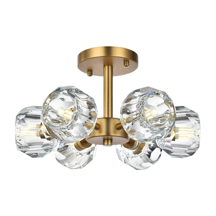 Eren Flush Mount in Satin Gold by Elegant
