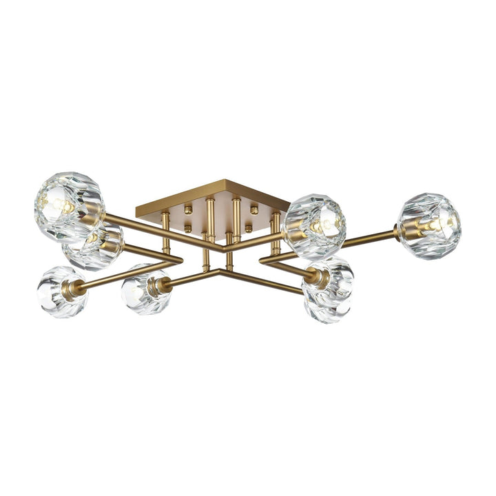 Eren Flush Mount in Satin Gold by Elegant