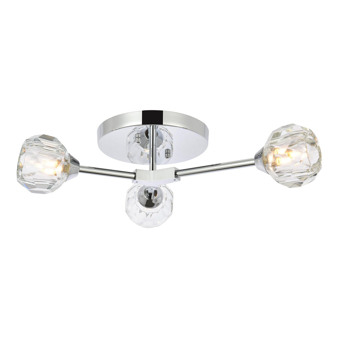 Zayne Flush Mount in Chrome by Elegant