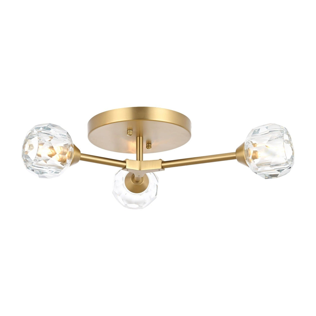 Zayne Flush Mount in Gold by Elegant