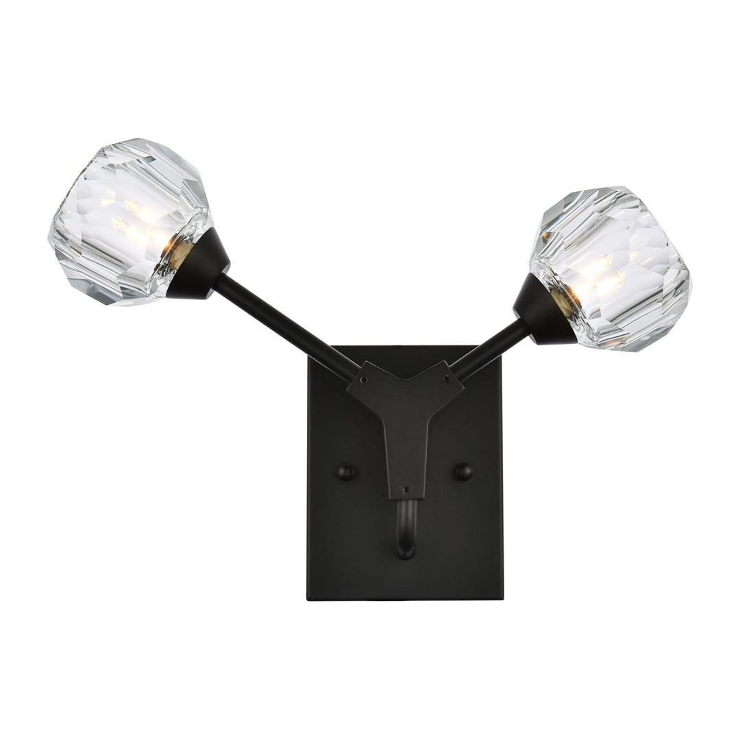 Zayne Wall Sconce in Black by Elegant