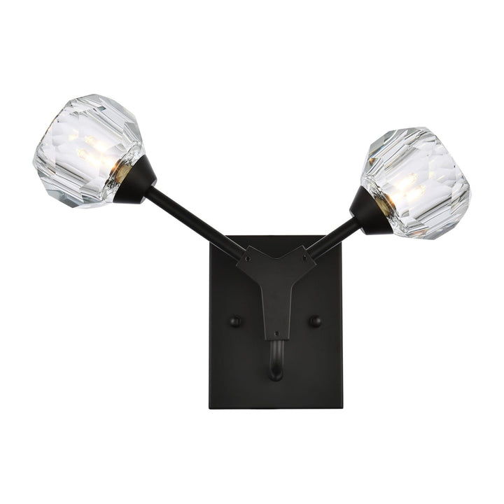 Zayne Wall Sconce in Black by Elegant