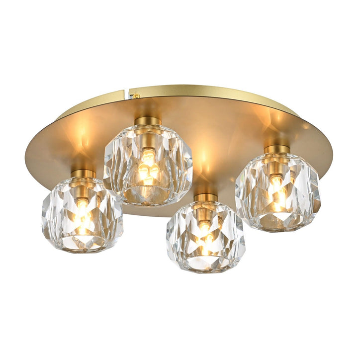 Graham Flush Mount in Gold by Elegant