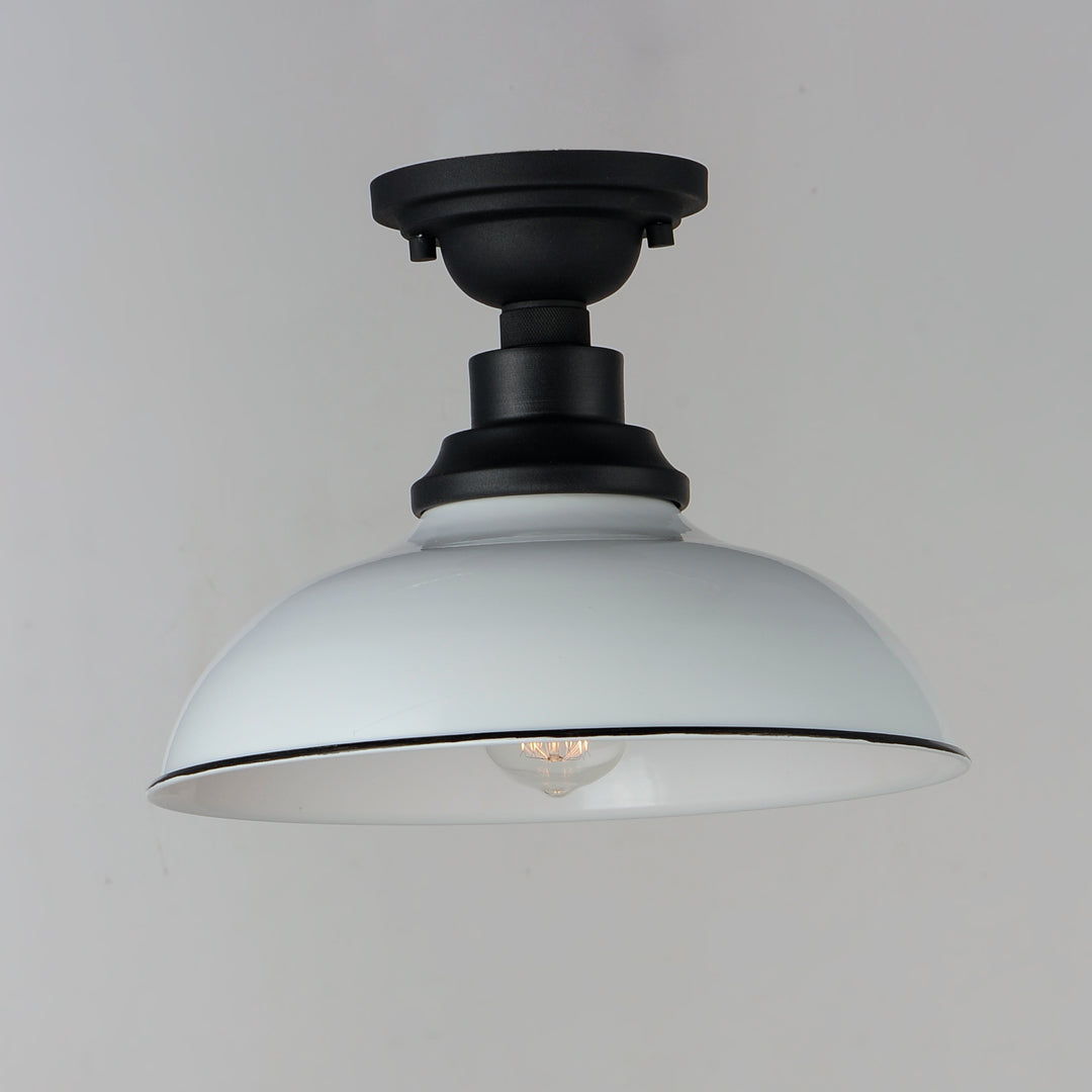 Granville 1-Light Flush Mount White / Black alternate view