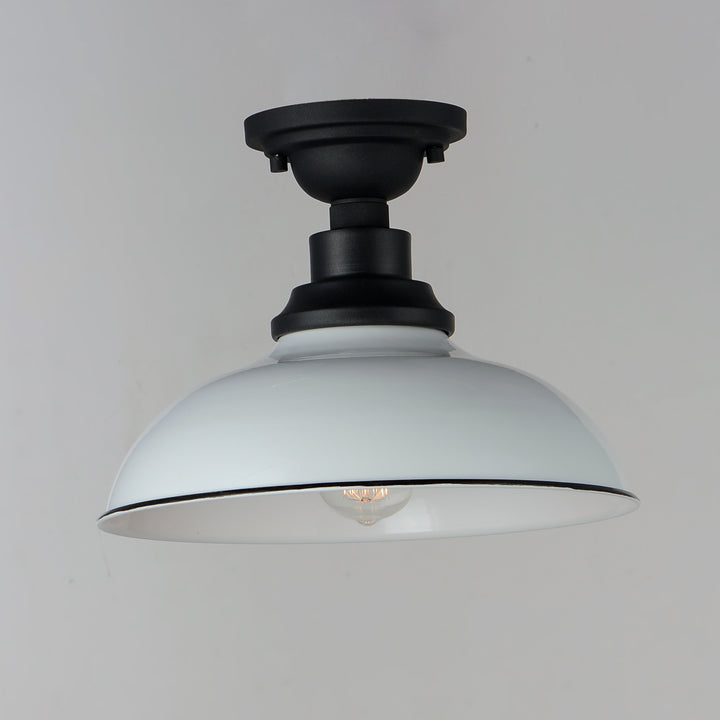 Granville 1-Light Flush Mount White / Black alternate view