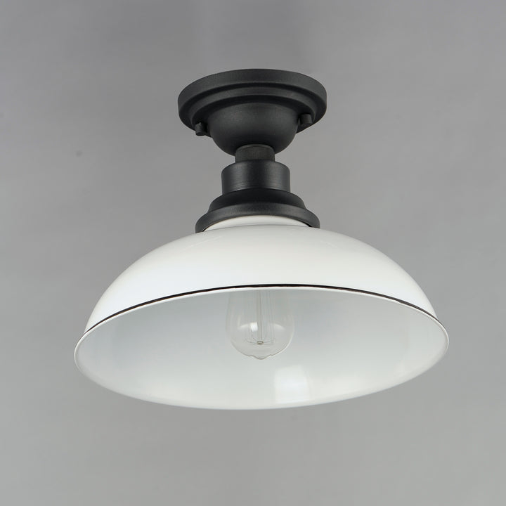 Granville 1-Light Flush Mount White / Black alternate view