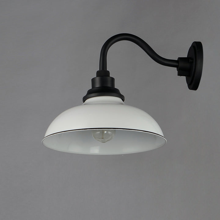 Granville 1-Light Outdoor Wall Sconce White / Black alternate view