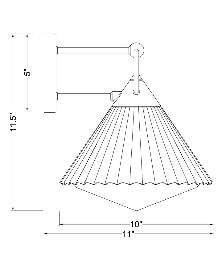 Odette Wall Sconce dimensions diagram