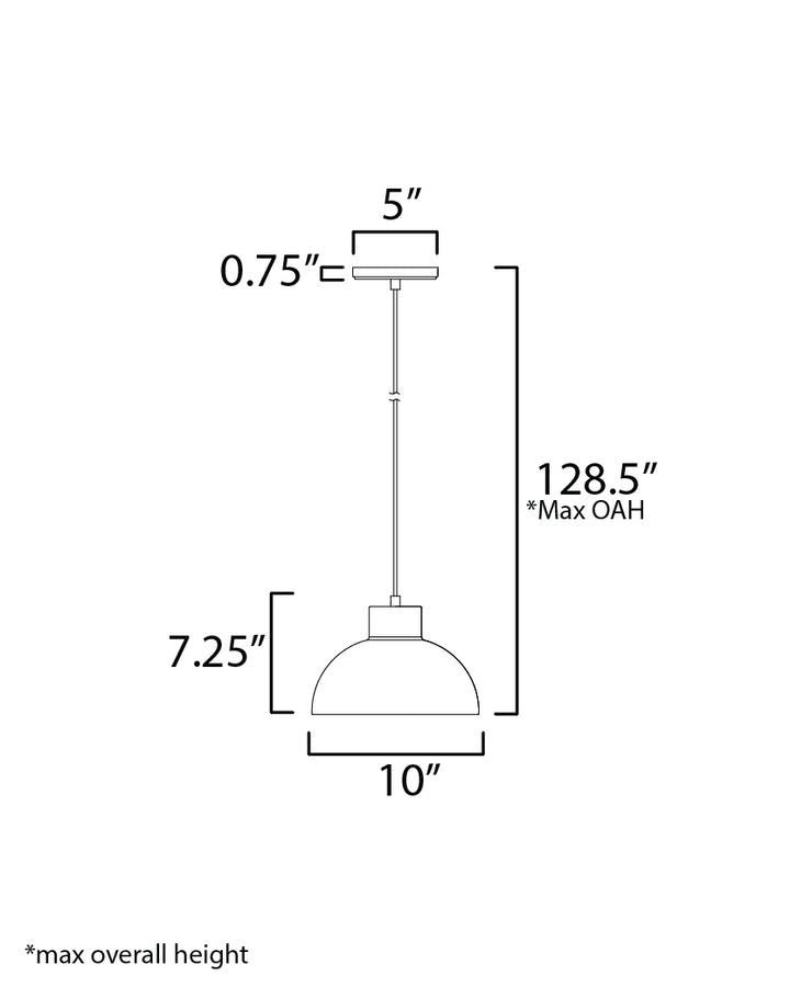 Rockport Pendant dimensions diagram
