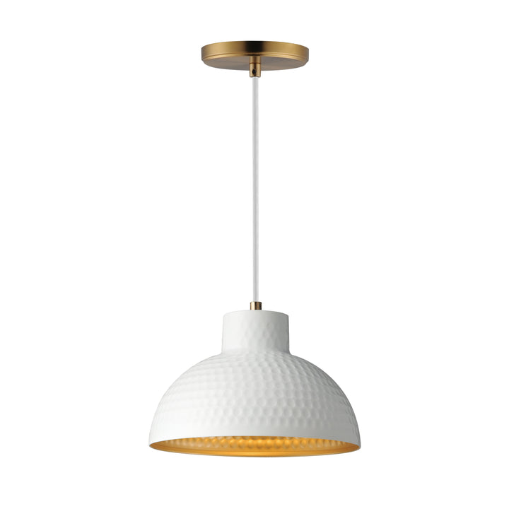 Rockport Pendant White / Natural Aged Brass
