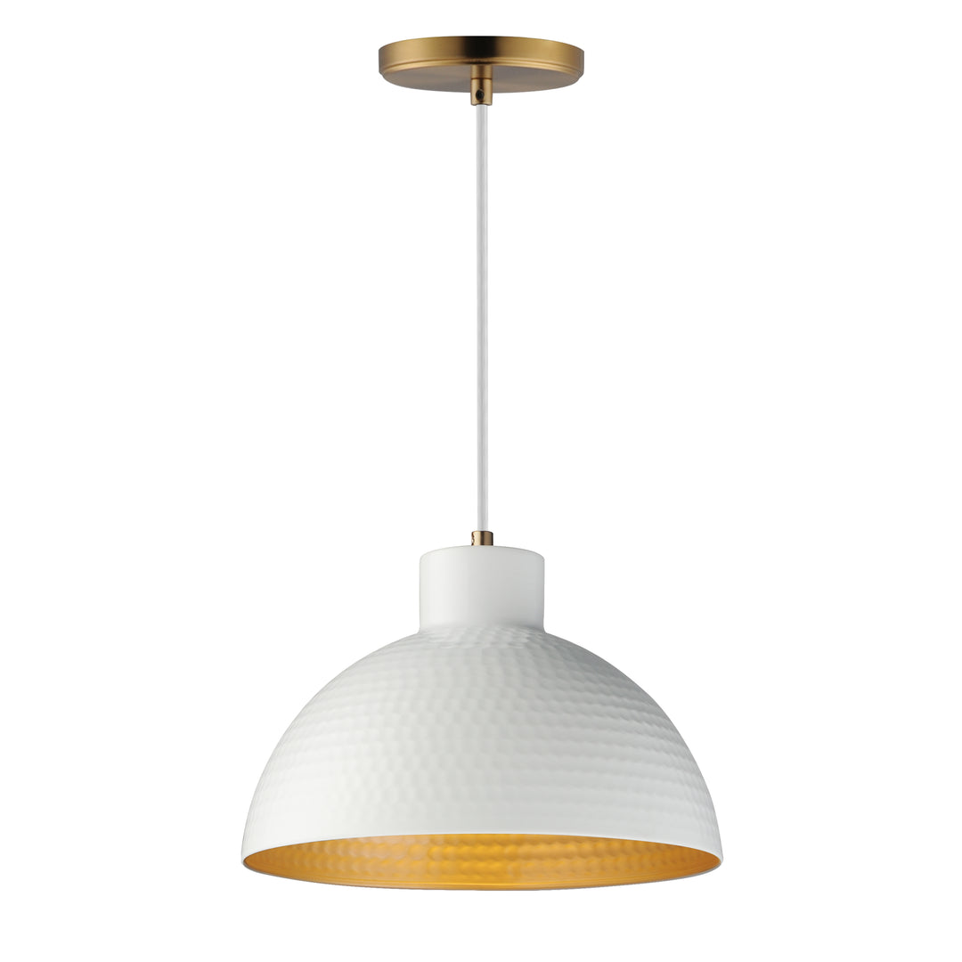 Rockport Pendant White / Natural Aged Brass