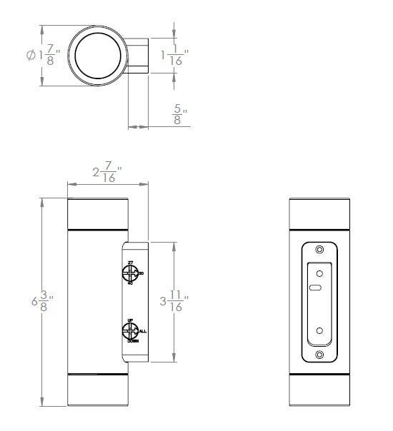 Wall Cylinder 12V 6.5IN AL 27/30/40K by WAC Lighting - view 11