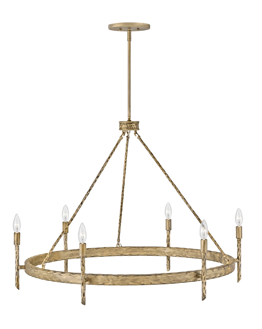 Tress Large Single Tier Chandelier in Champagne Gold by Hinkley