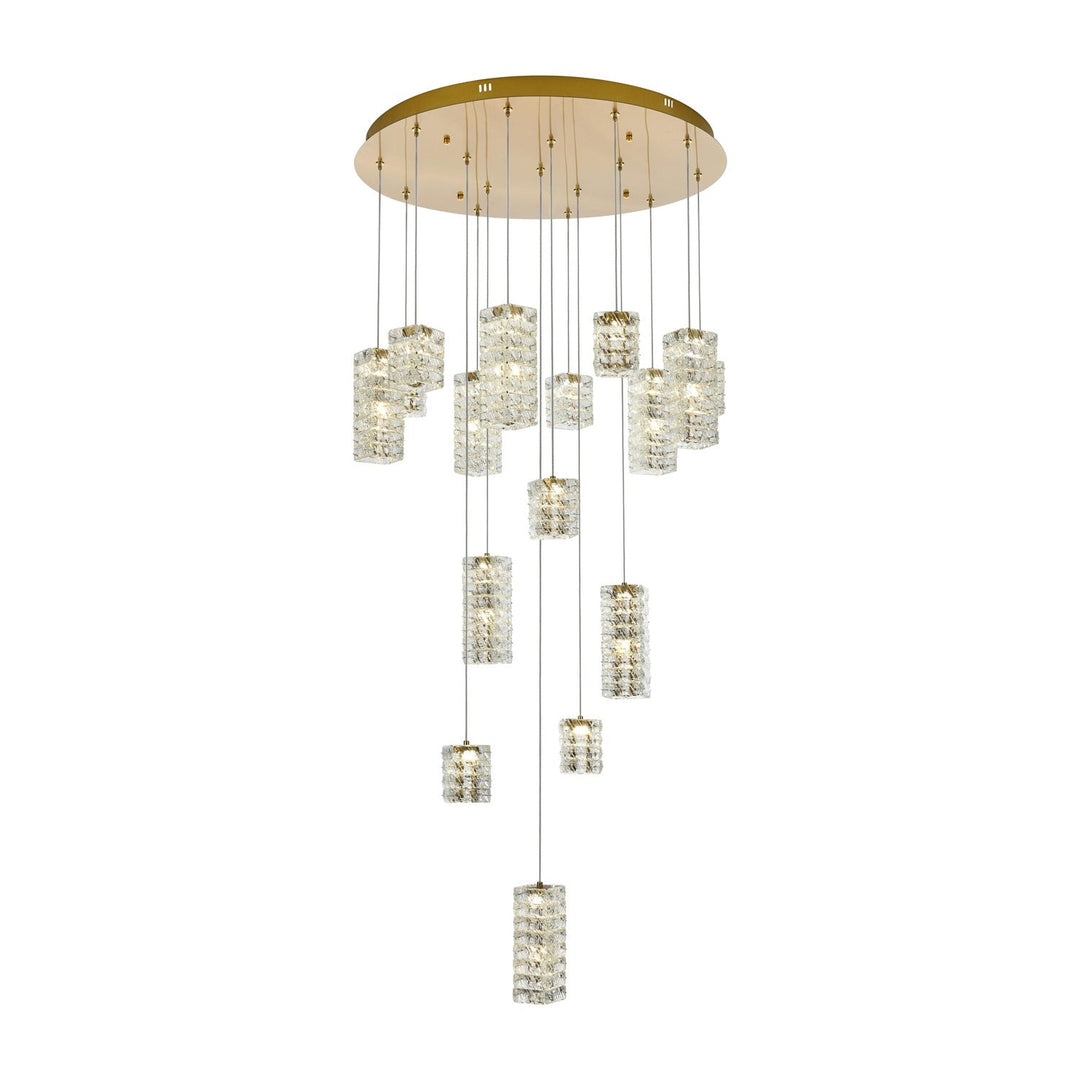 Aston Pendant in Satin Gold by Elegant