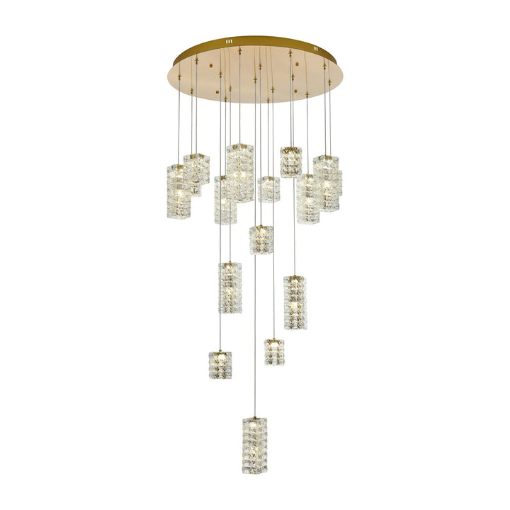 Aston Pendant in Satin Gold by Elegant
