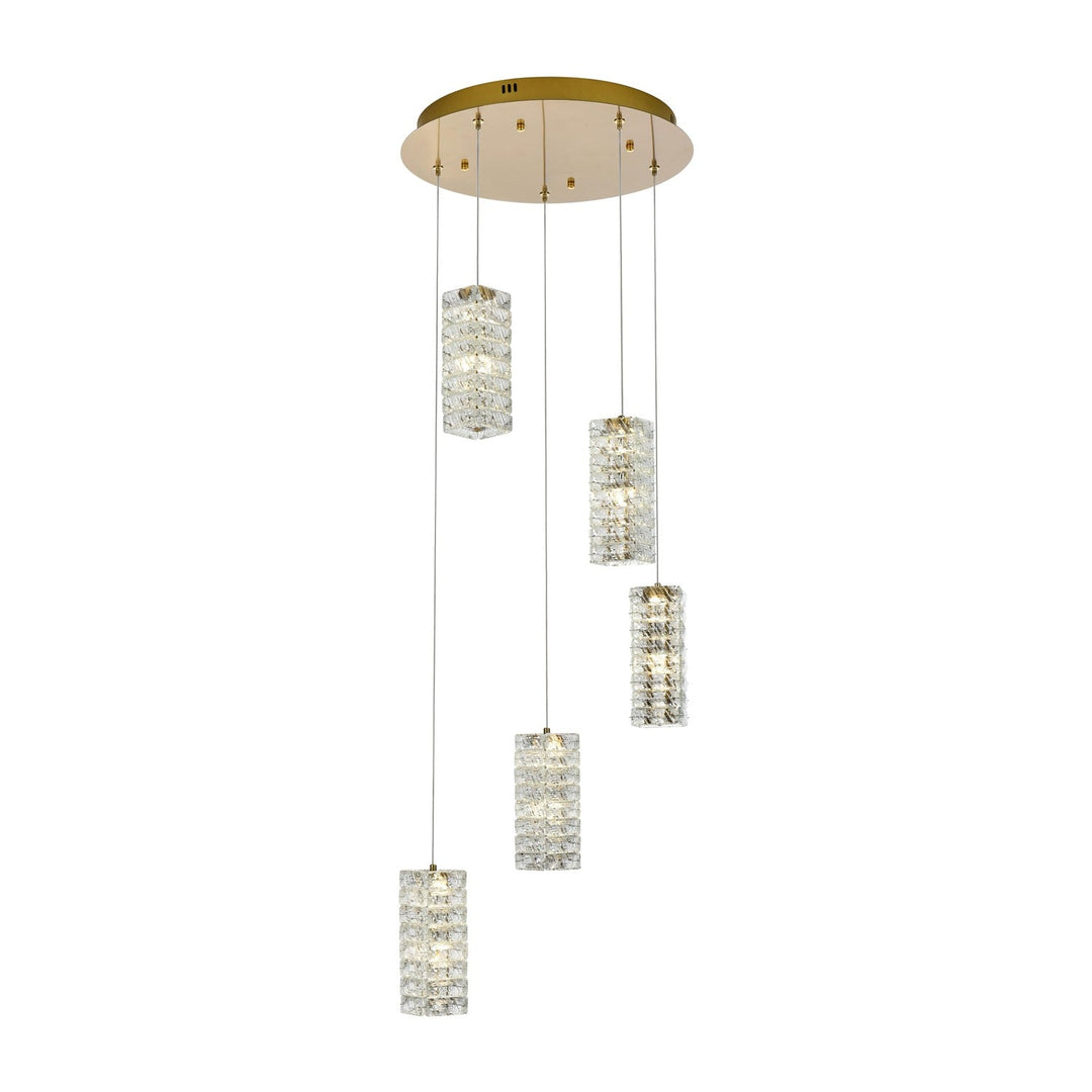 Aston Pendant in Satin Gold by Elegant