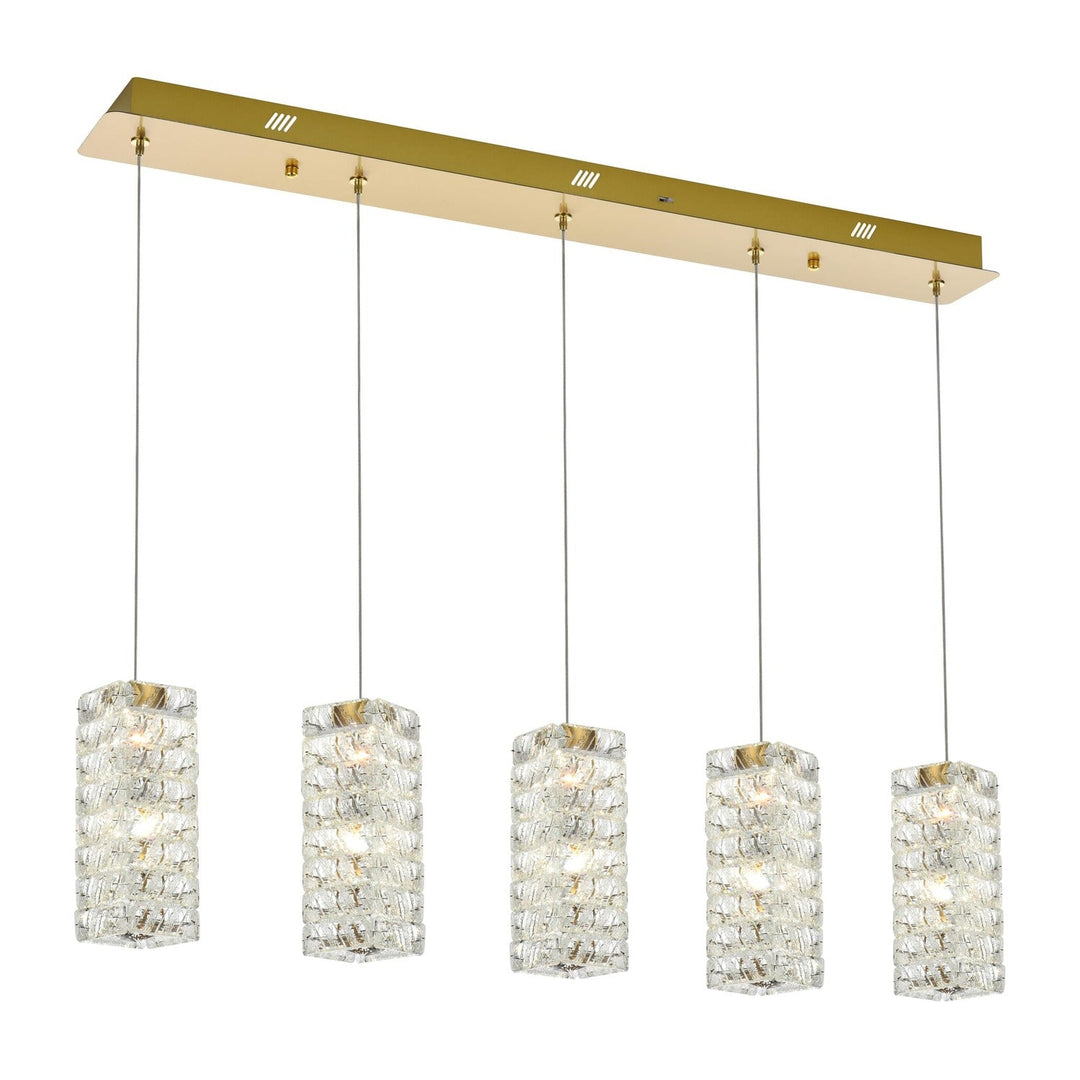 Aston Pendant in Satin Gold by Elegant