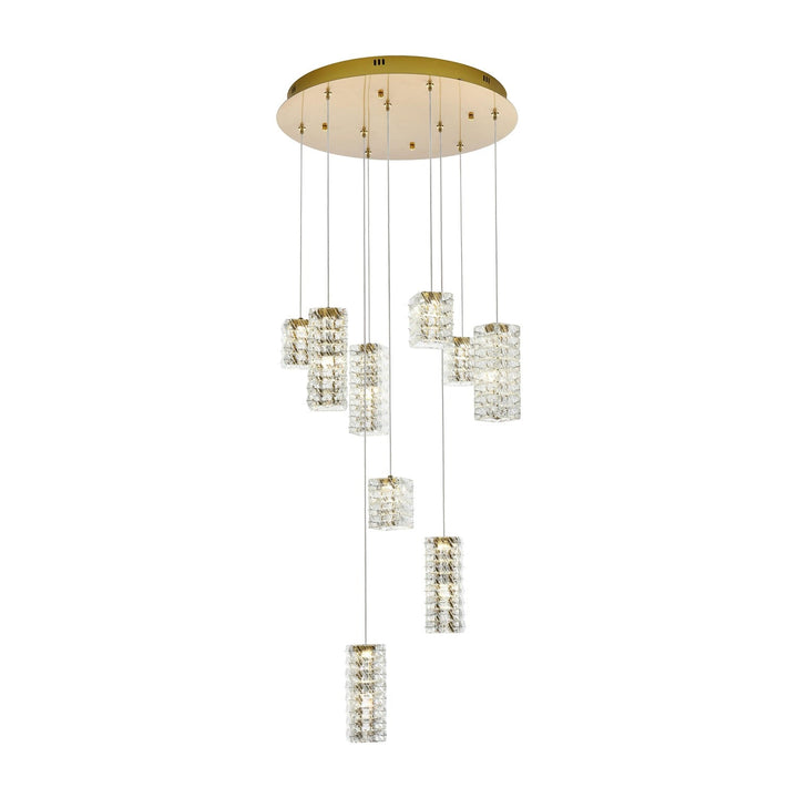 Aston Pendant in Satin Gold by Elegant
