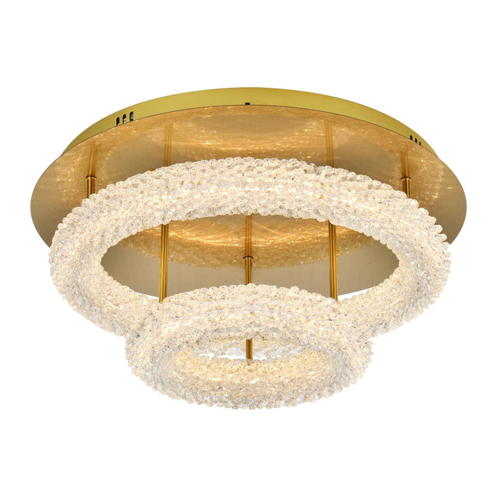 Bowen Flush Mount in Satin Gold by Elegant