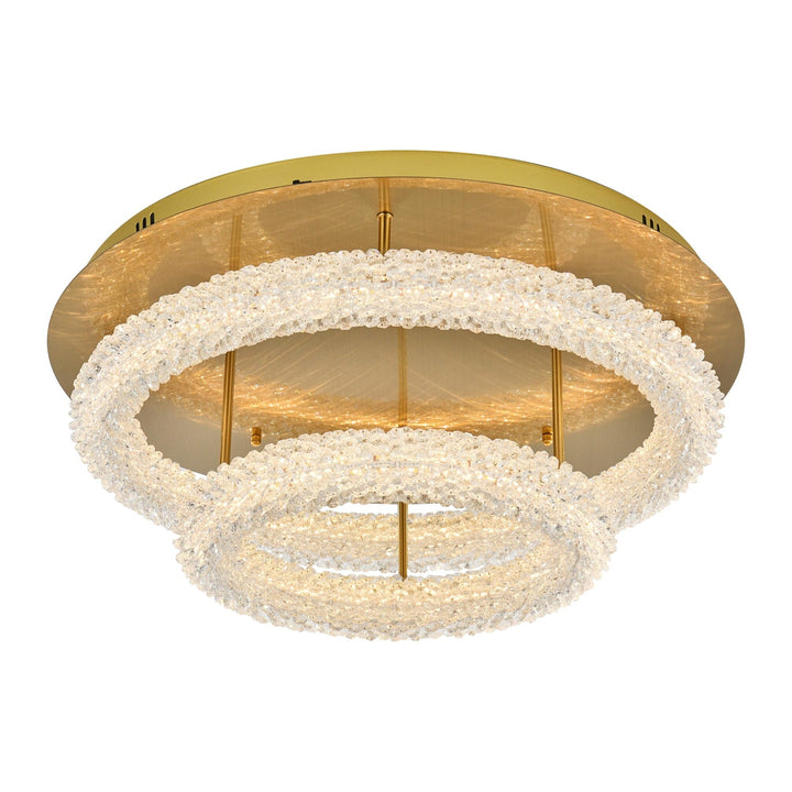 Bowen Flush Mount in Satin Gold by Elegant