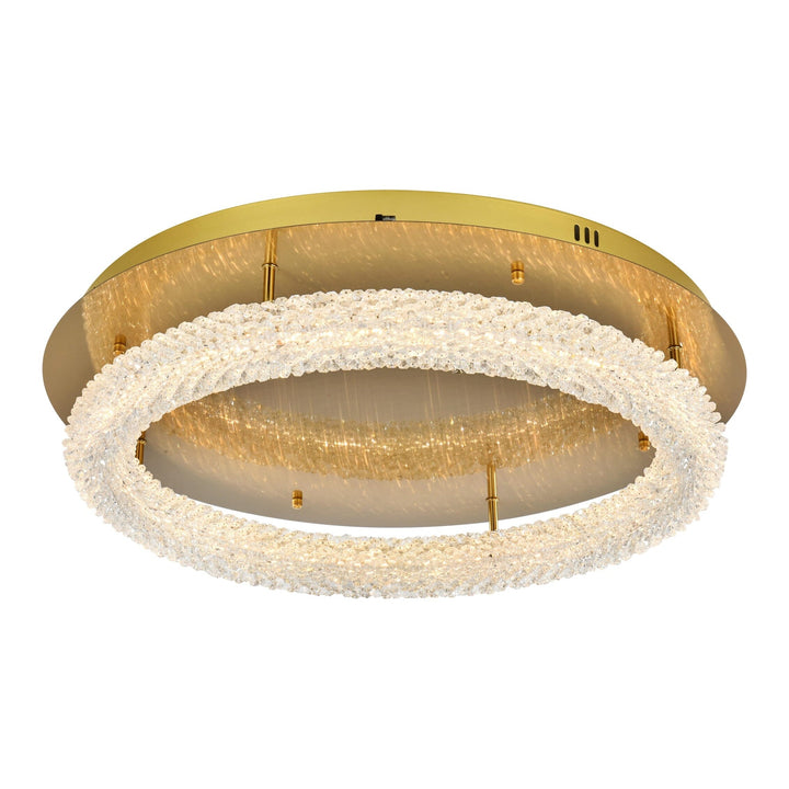 Bowen Flush Mount in Satin Gold by Elegant