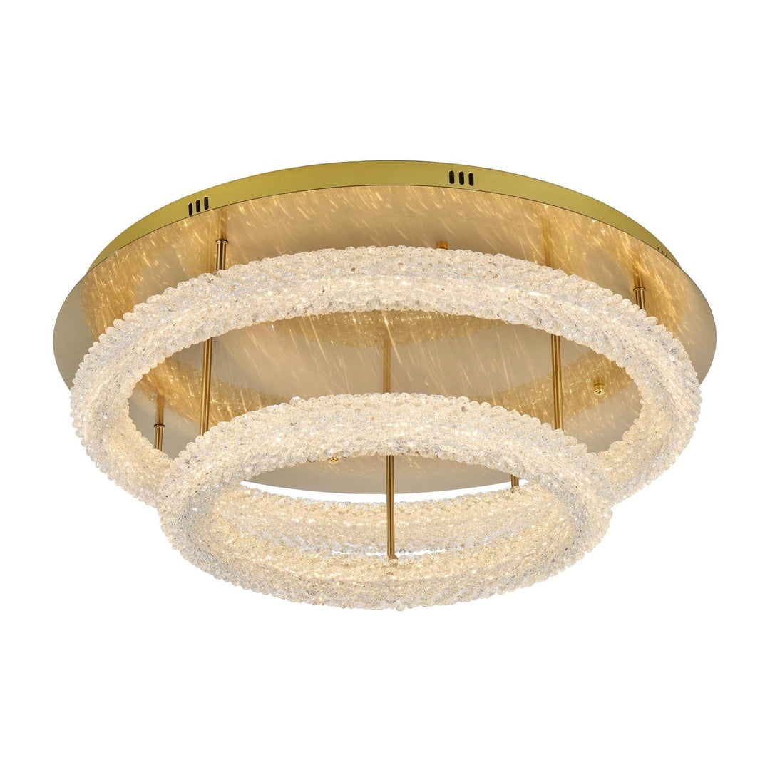 Bowen Flush Mount in Satin Gold by Elegant