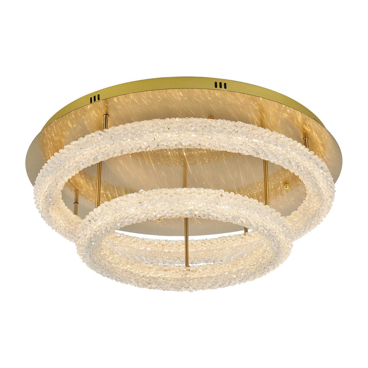 Bowen Flush Mount in Satin Gold by Elegant