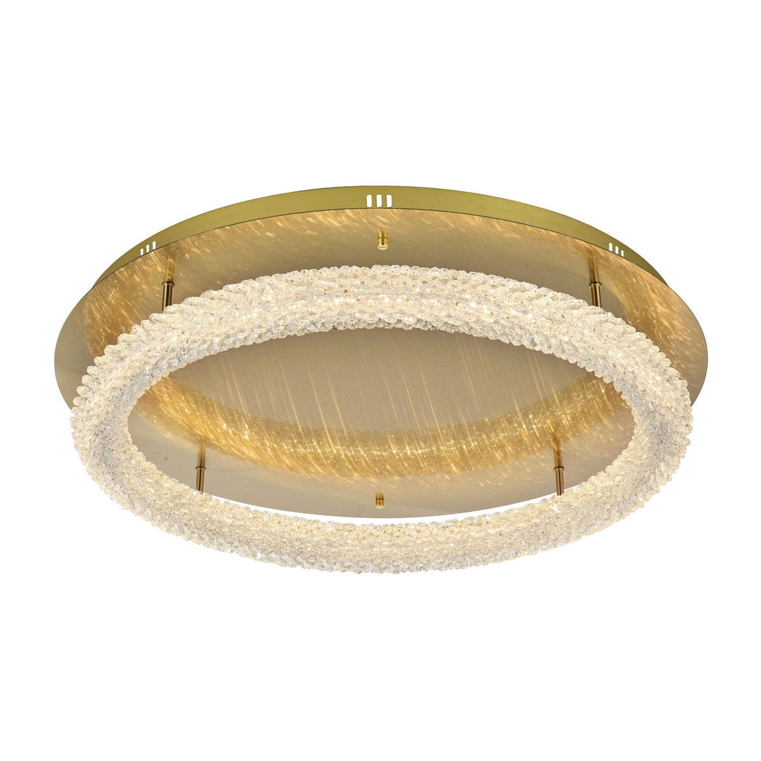 Bowen Flush Mount in Satin Gold by Elegant