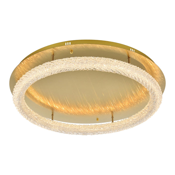 Bowen Flush Mount in Satin Gold by Elegant