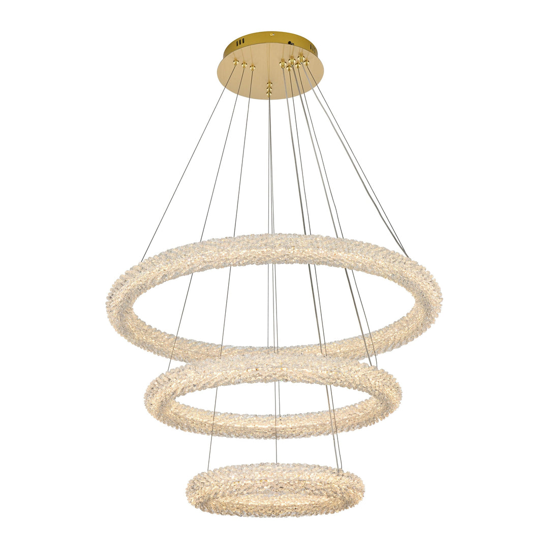 Bowen Chandelier in Satin Gold by Elegant