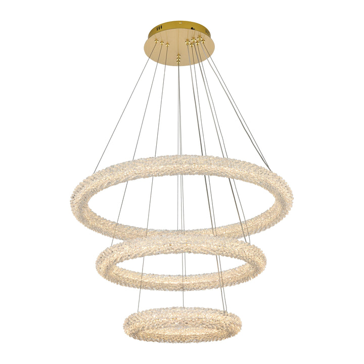 Bowen Chandelier in Satin Gold by Elegant