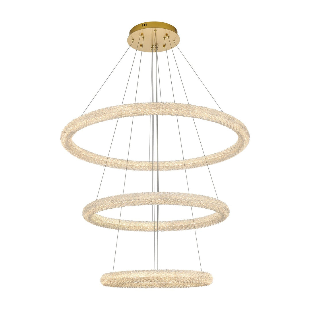 Bowen Chandelier in Satin Gold by Elegant