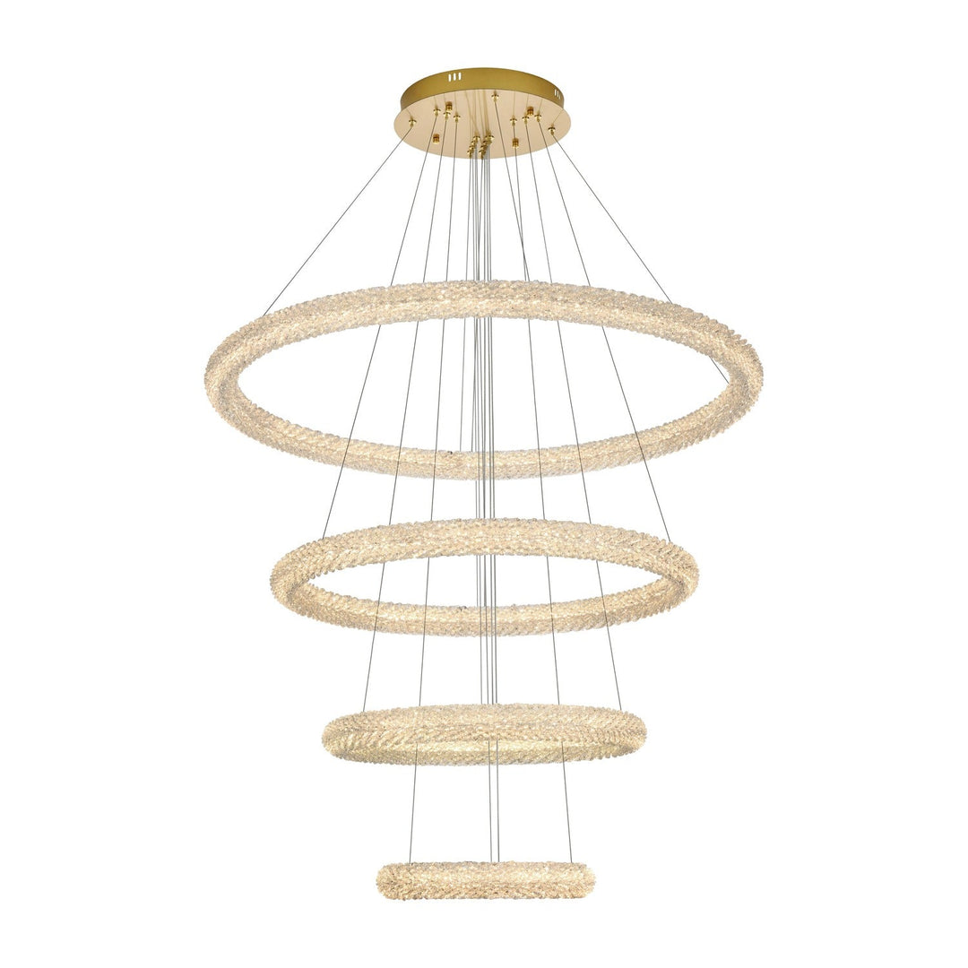 Bowen Chandelier in Satin Gold by Elegant