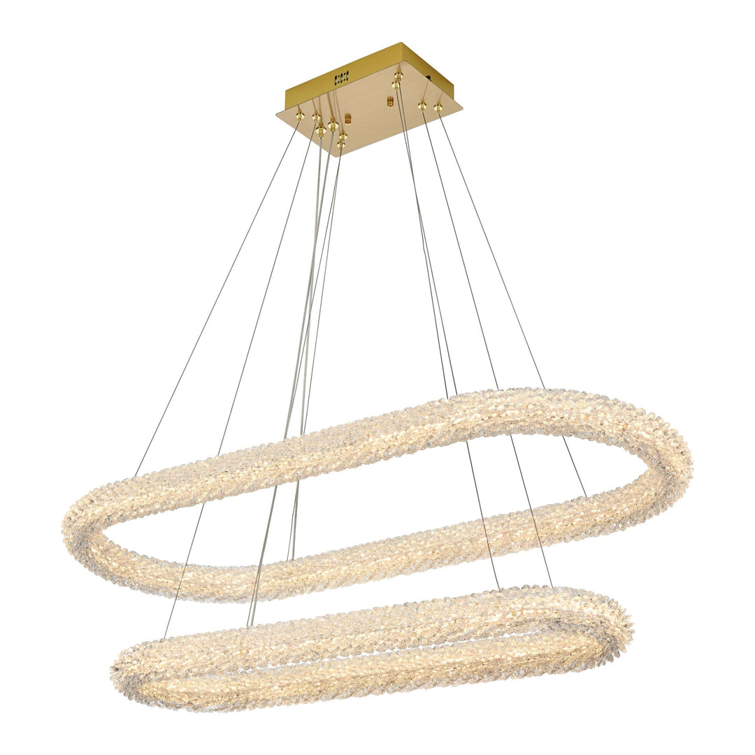 Bowen Chandelier in Satin Gold by Elegant