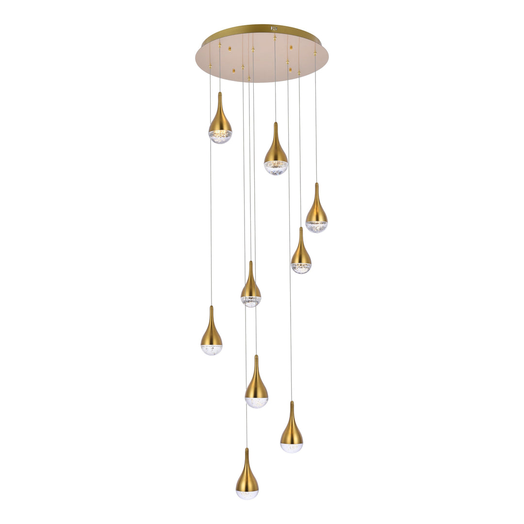 Amherst Chandelier (3809) in Satin Gold by Elegant