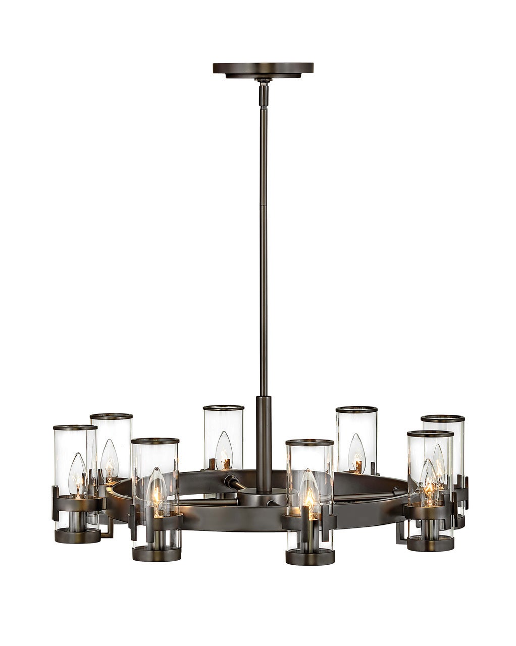 Reeve Medium Single Tier Chandelier in Black Oxide by Hinkley