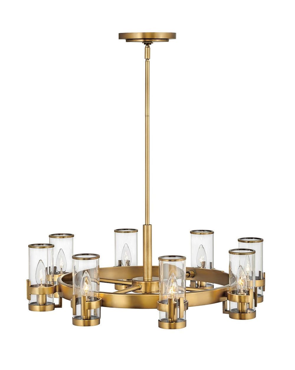 Reeve Medium Single Tier Chandelier in Heritage Brass by Hinkley