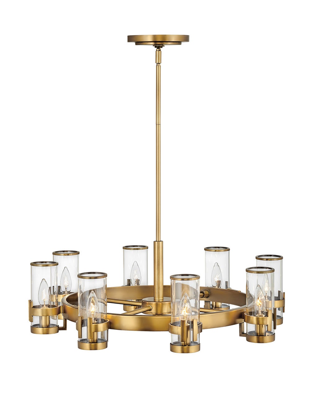 Reeve Medium Single Tier Chandelier in Heritage Brass by Hinkley