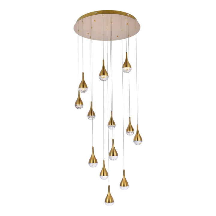 Amherst Chandelier (3813) in Satin Gold by Elegant