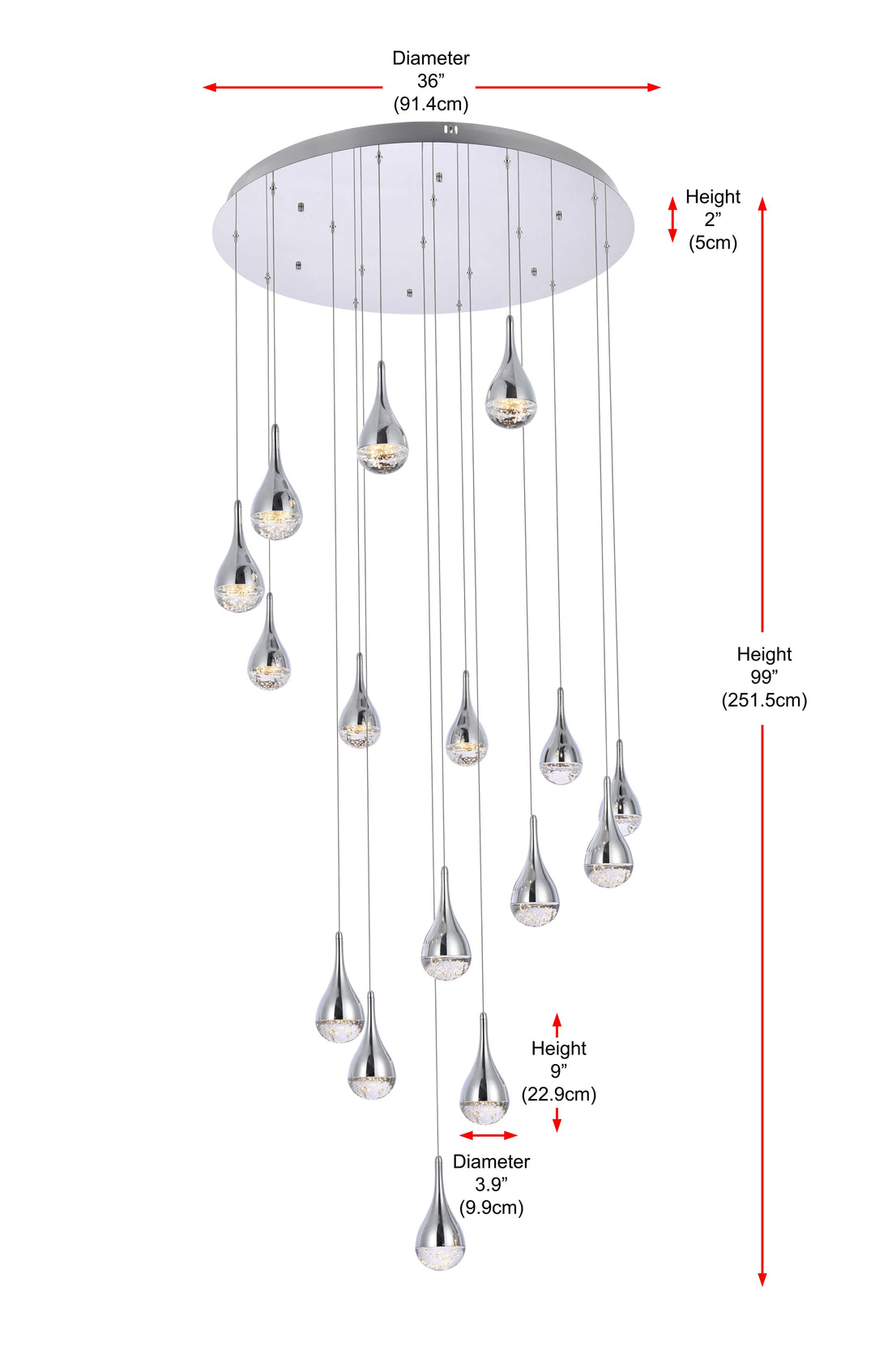 Amherst Chandelier (3816) by Elegant - view 9