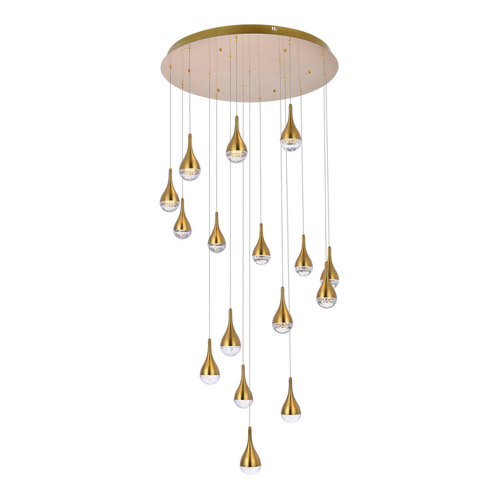 Amherst Chandelier (3816) in Satin Gold by Elegant