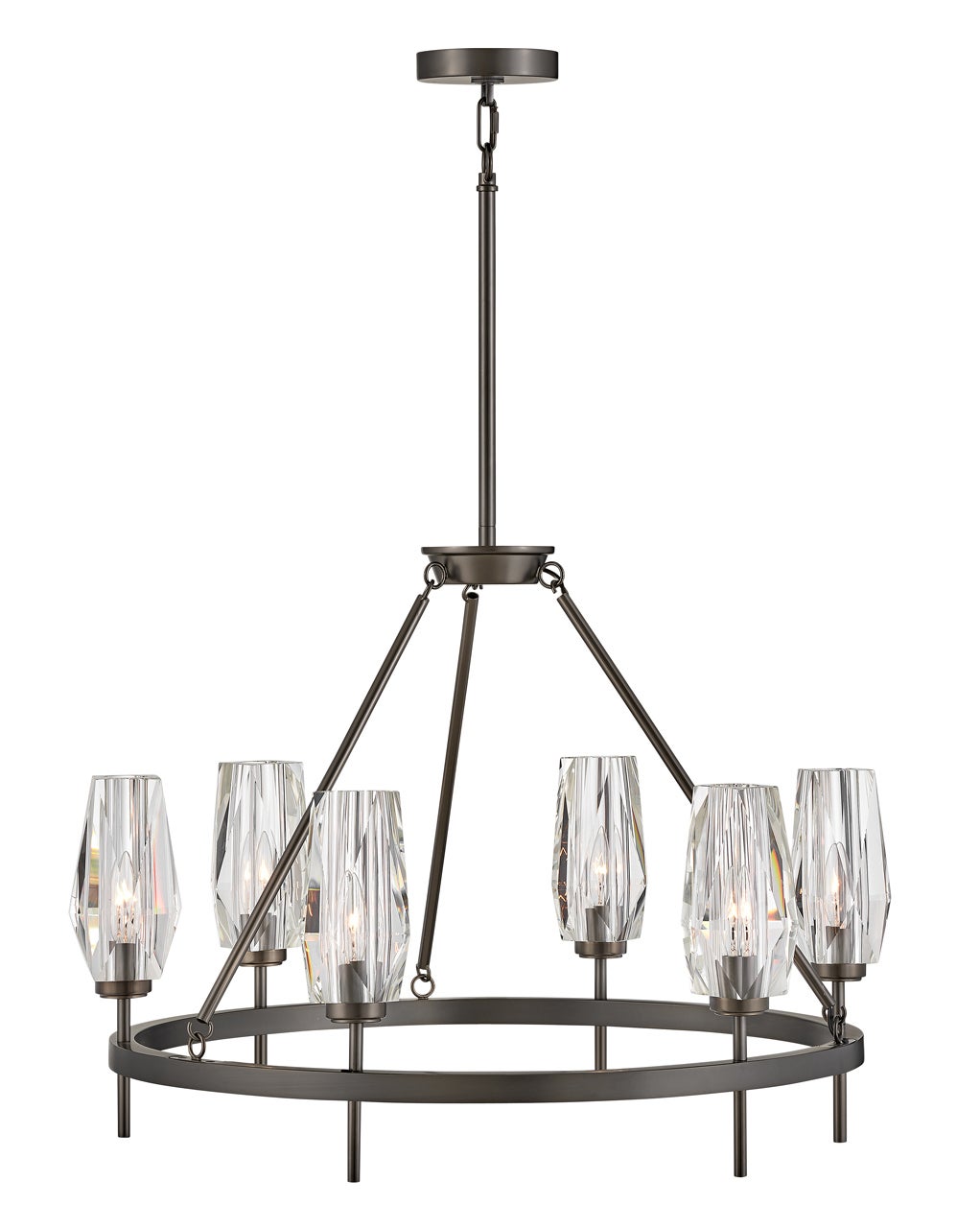 Ana Single Tier Chandelier in Black Oxide by Hinkley