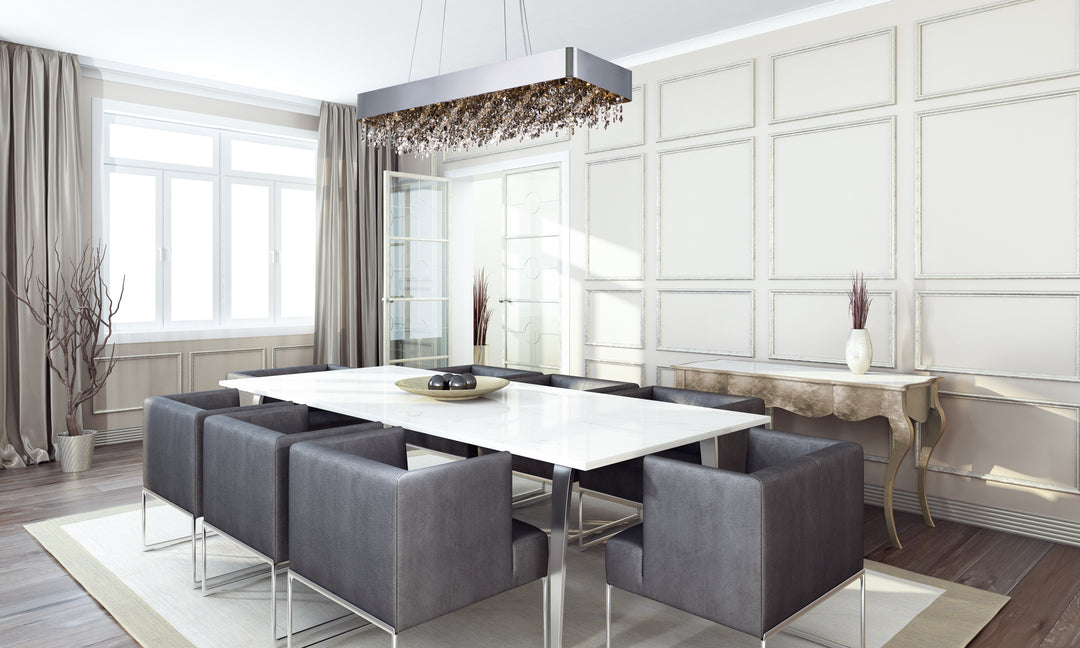 Mystic 22-Light LED Pendant Polished Chrome room setting