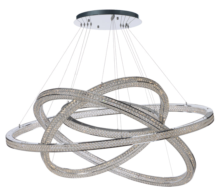 Eternity 4 Tier 60" LED Chandelier Polished Chrome