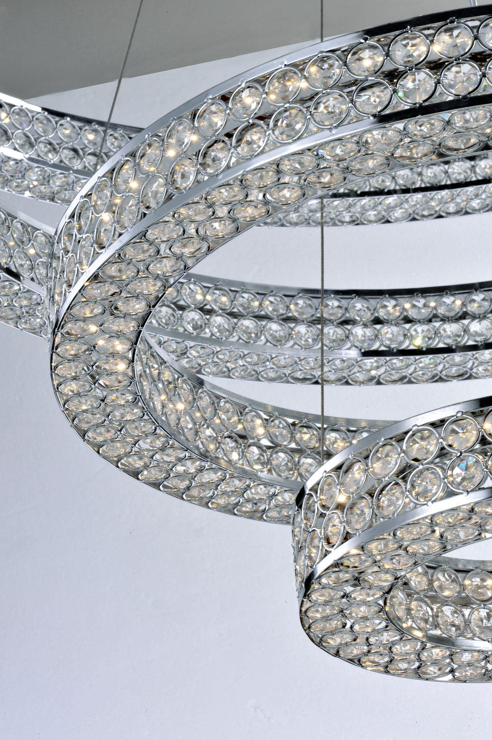 Eternity 4 Tier 60" LED Chandelier Polished Chrome alternate view